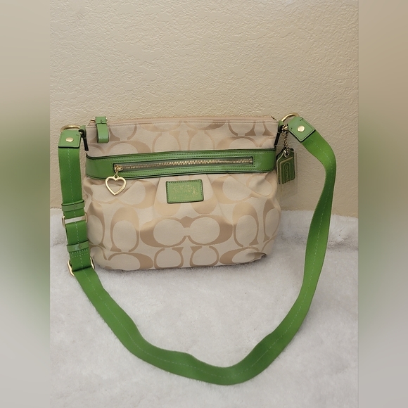 Coach Bags Coach Crossbody Green And Tan Bag Poshmark